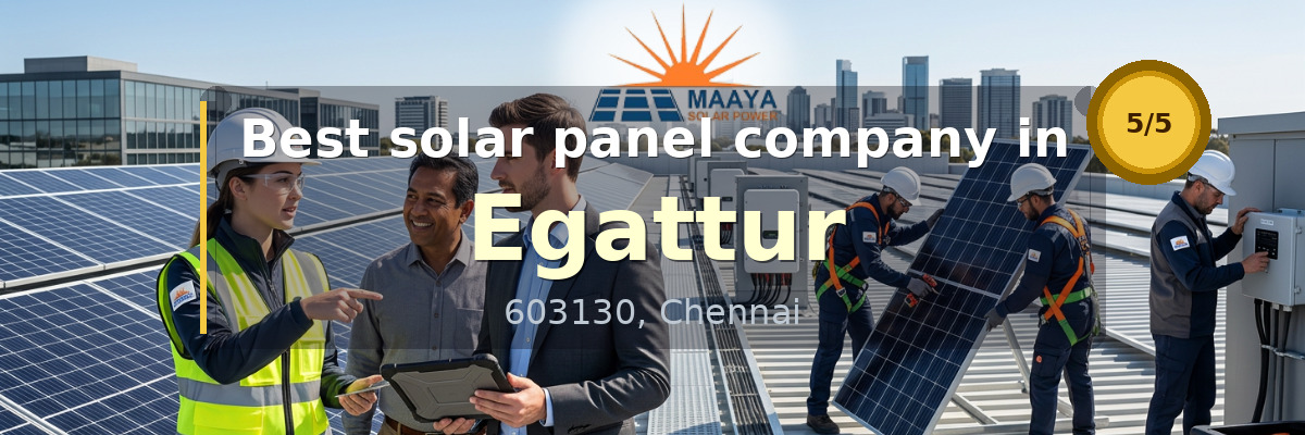 solar panel company in Egattur Chennai - Maaya Solar Power Tech