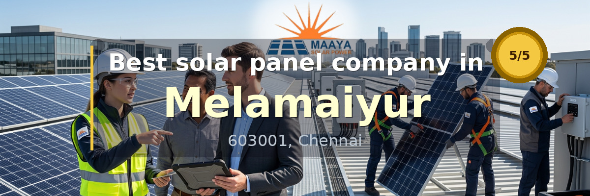 solar panel company in Melamaiyur Chennai - Maaya Solar Power Tech